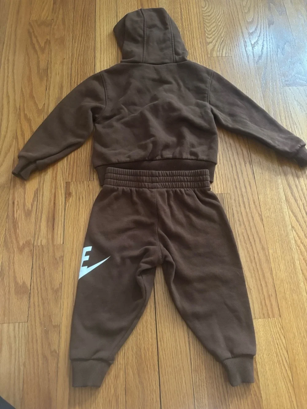 Nike Kids Club Brown Hoodie & Jogger Set - Picture 6 of 8